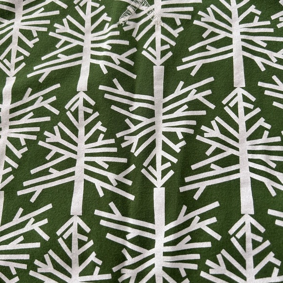Pact Forest Green and White Tree Pajama Set 100 % Organic Cotton Size S - Picture 6 of 6